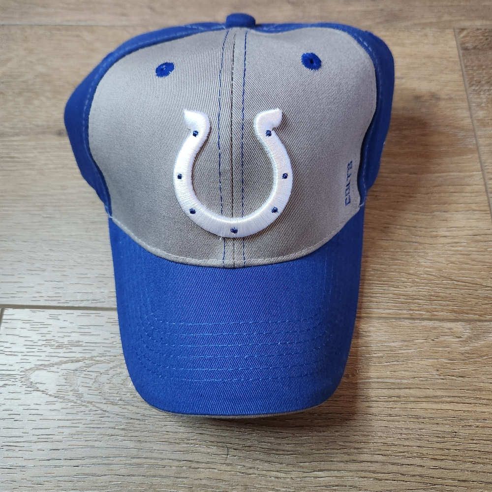 Blue and Gray Cap with Horseshoe Logo